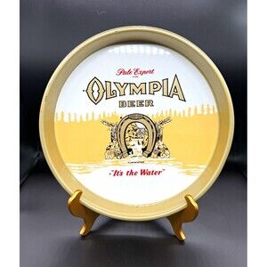 1972 Olympia Beer Round Serving Tray “It’s the Water” Pale Export Tumwater